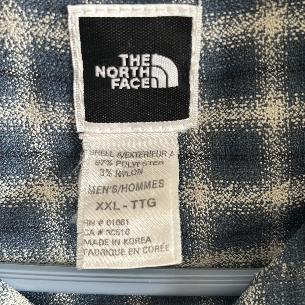 North Face Button-Up Shirt Short Sleeve Fishing Outdoor Teal Plaid - Men's XXL - Picture 2 of 8